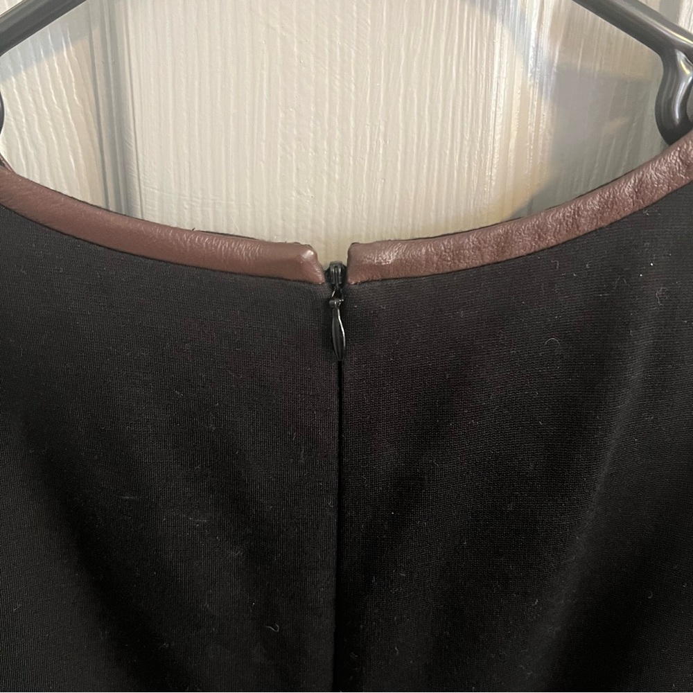 Lauren Ralph Lauren Black Dress with Leather Striped Accents - Picture 10 of 10
